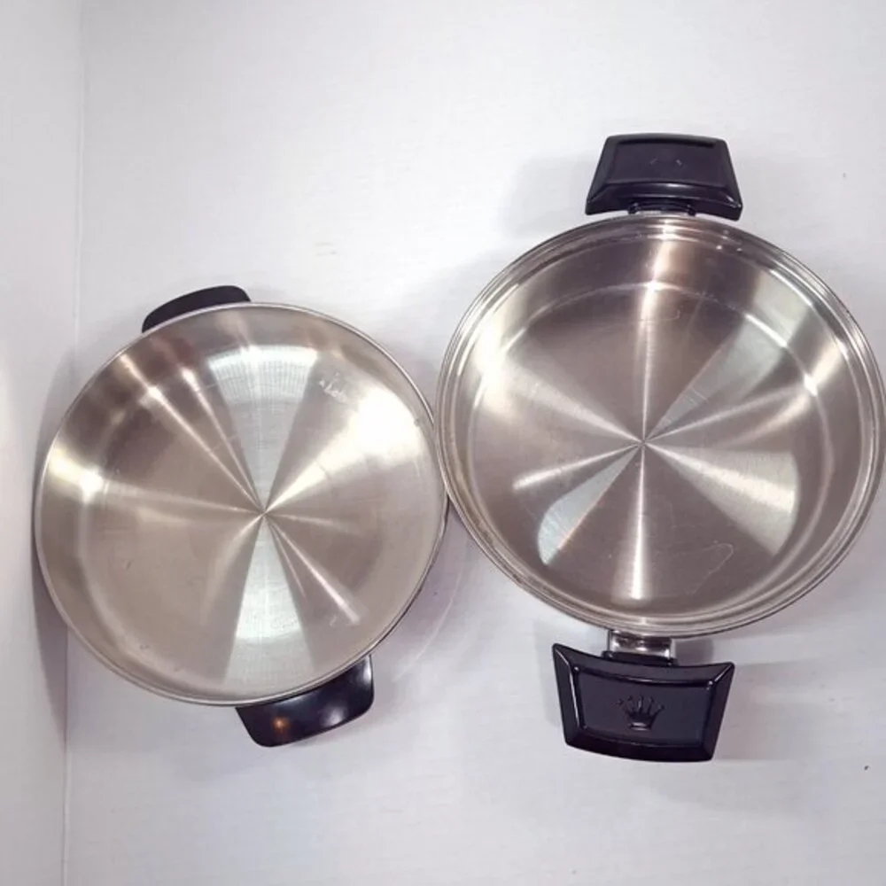 Kitchen Queen Frying Pan skillet with dome Lid 5‎ ply multi-core stainless steel